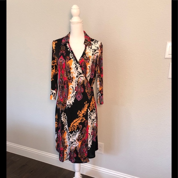 Essentitats | Long Sleeve Wrap Dress M - Picture 1 of 4